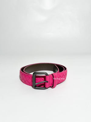 Bottega Veneta Red and Orange Intrecciato Belt 85 cm (2pcs)-8