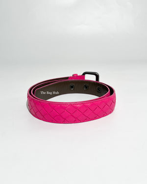 Bottega Veneta Red and Orange Intrecciato Belt 85 cm (2pcs)-9