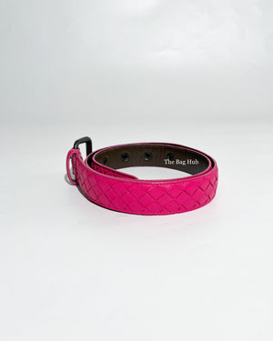 Bottega Veneta Red and Orange Intrecciato Belt 85 cm (2pcs)-11