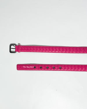 Bottega Veneta Red and Orange Intrecciato Belt 85 cm (2pcs)-13