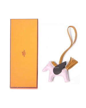 Hermes Pale Mauve/Sesame/Ebene Pegase Rodeo Bag Charm