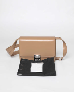 Givenchy Cappuccino Smooth Calfskin Medium 4G Shoulder Bag