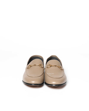 Gucci Mud Leather Women's Horsebit Loafers Size 38
