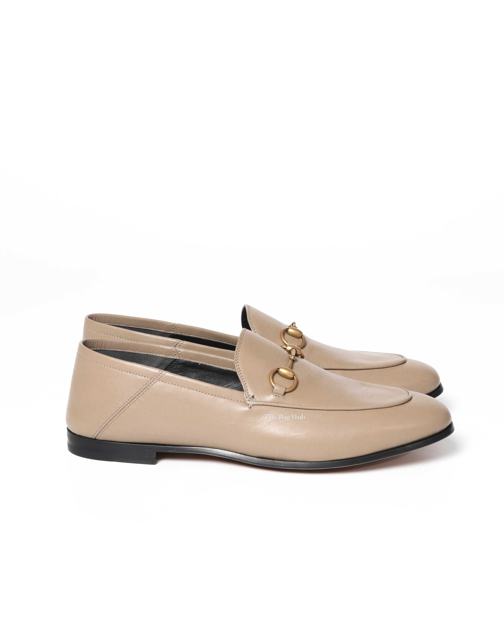Gucci Mud Leather Women's Horsebit Loafers Size 38