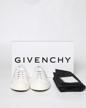 Givenchy White Canvas/Rubber Tennis Light Sneakers Size 37