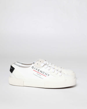 Givenchy White Canvas/Rubber Tennis Light Sneakers Size 37