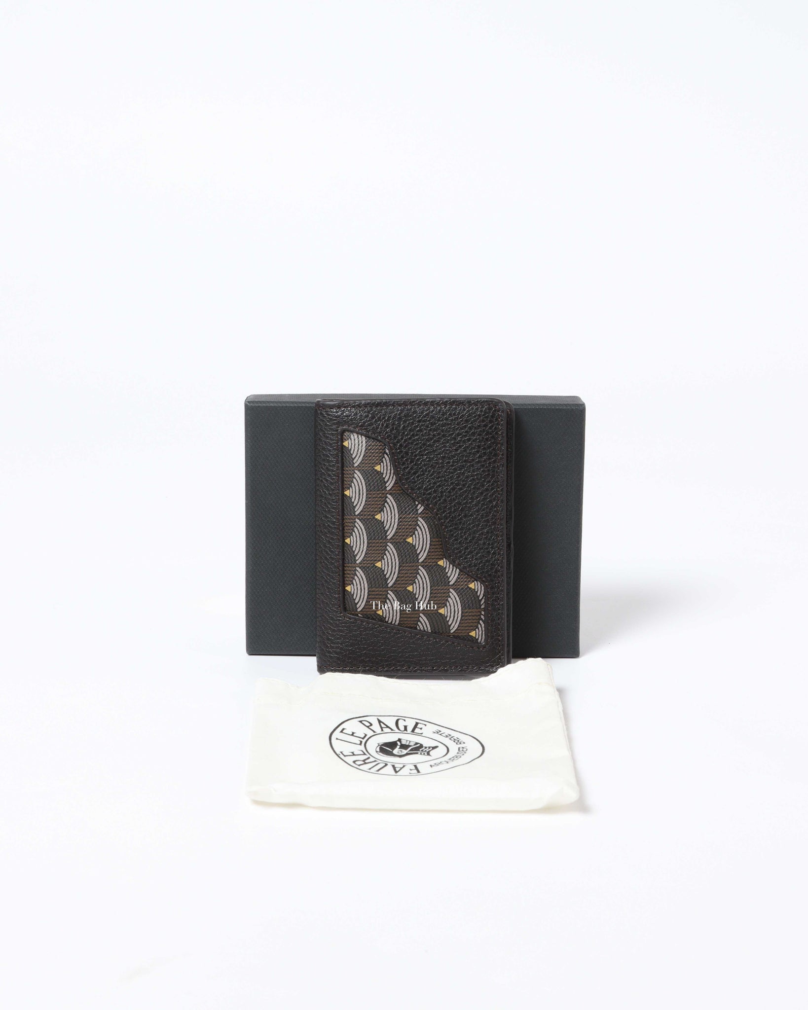 Fauré Le Page Brown Business Card Holder