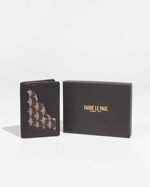 Fauré Le Page Brown Business Card Holder