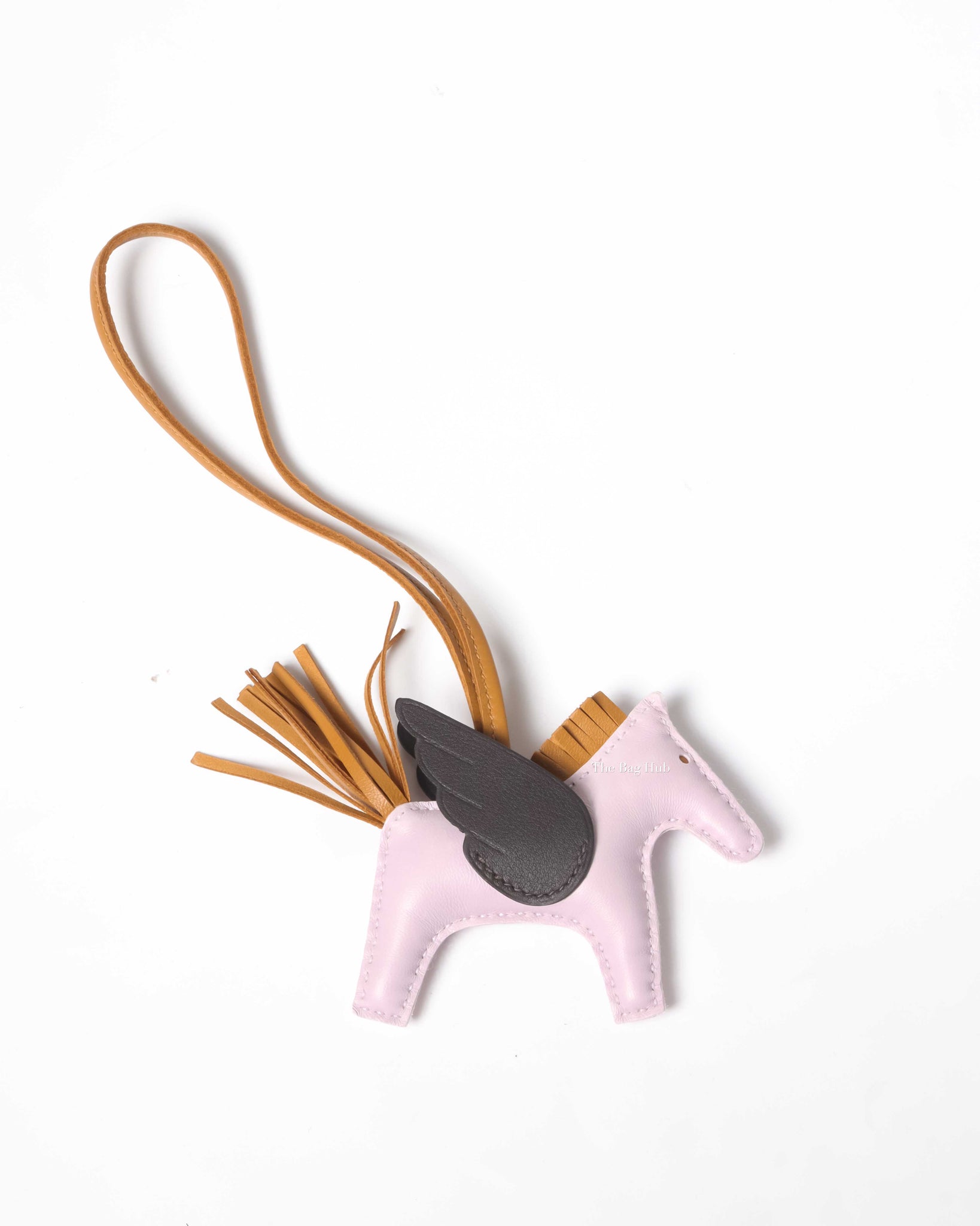 Hermes Pale Mauve/Sesame/Ebene Pegase Rodeo Bag Charm