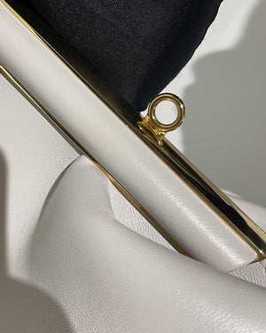 Fendi Light Gray Leather Fendi First Medium Bag