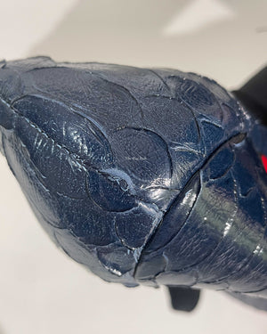 Christian Louboutin Navy Blue Python Simple Pumps Size 37.5