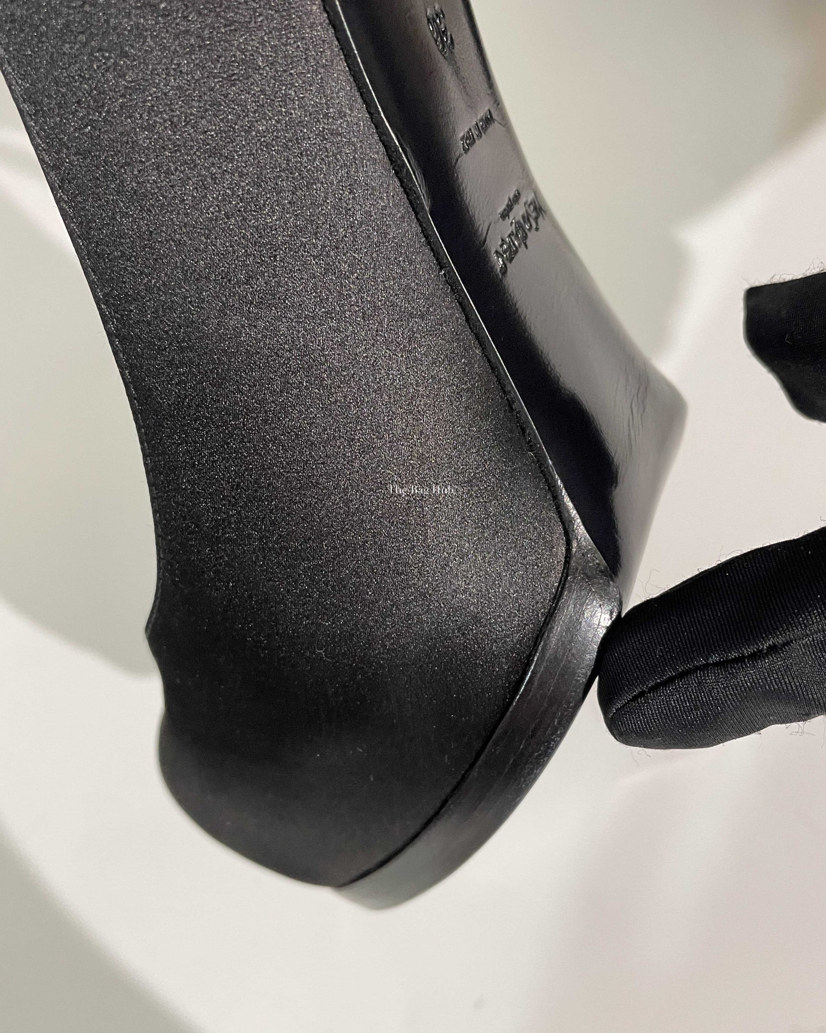 Saint Laurent Black Satin Tribtoo Pumps Size 36