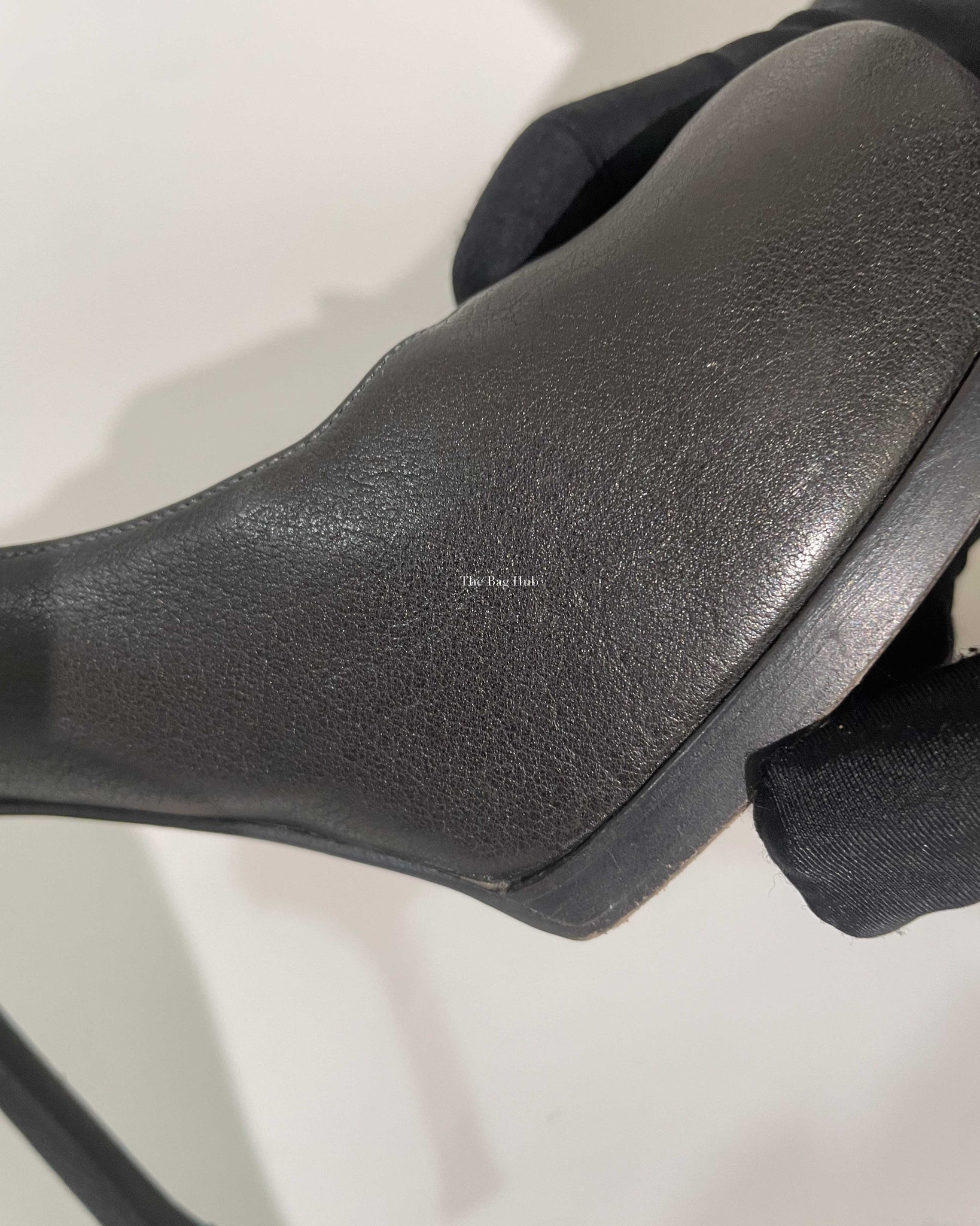 Saint Laurent Dark Grey Leather Tribtoo Pumps Size 36