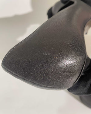Saint Laurent Dark Grey Leather Tribtoo Pumps Size 36