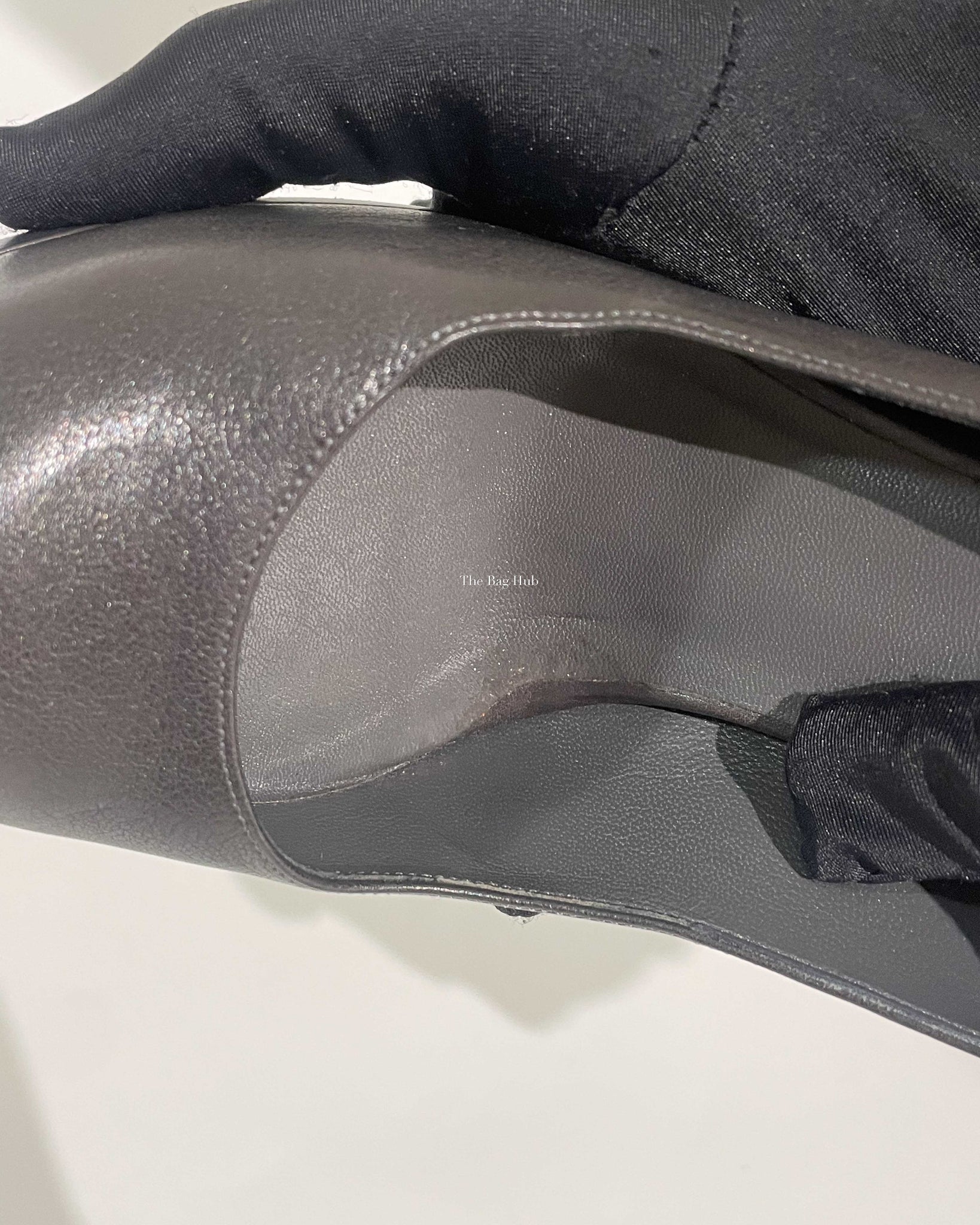 Saint Laurent Dark Grey Leather Tribtoo Pumps Size 36