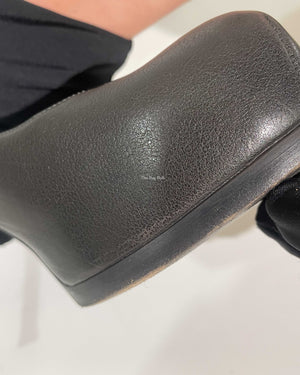Saint Laurent Dark Grey Leather Tribtoo Pumps Size 36