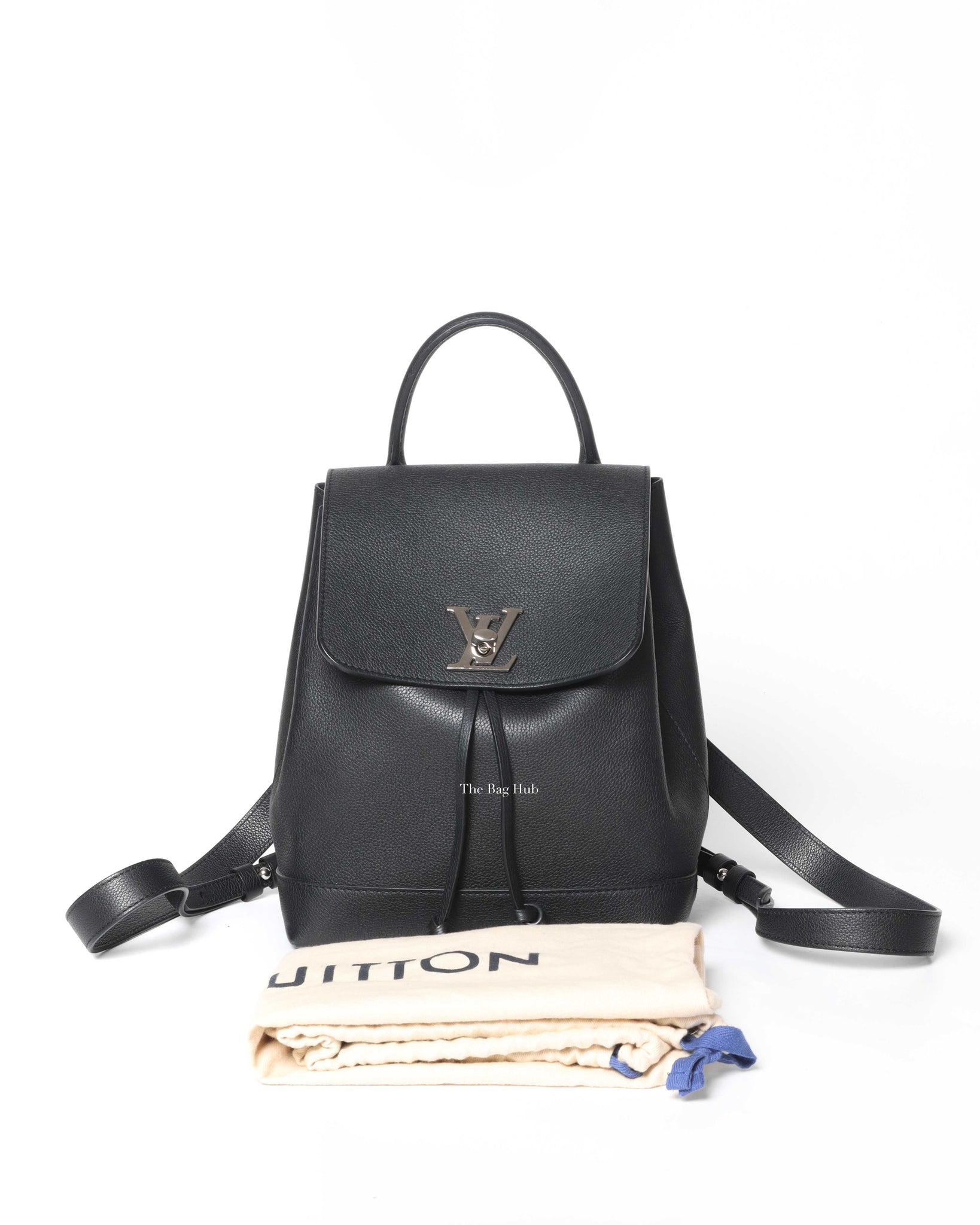 Louis Vuitton Black Leather Lockme Backpack, Designer Brand, Authentic Louis  Vuitton