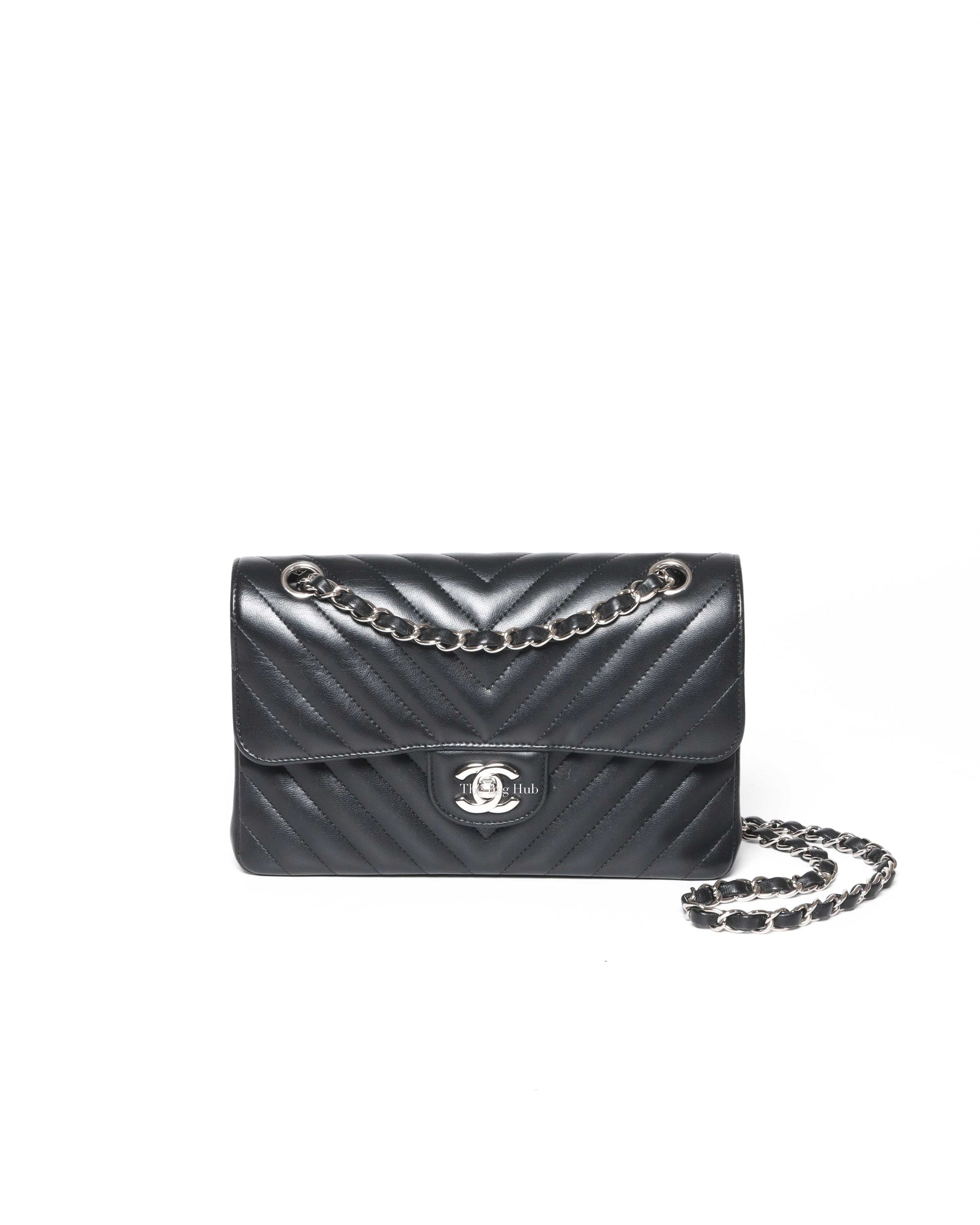 Chanel black leather flap bag Clearance