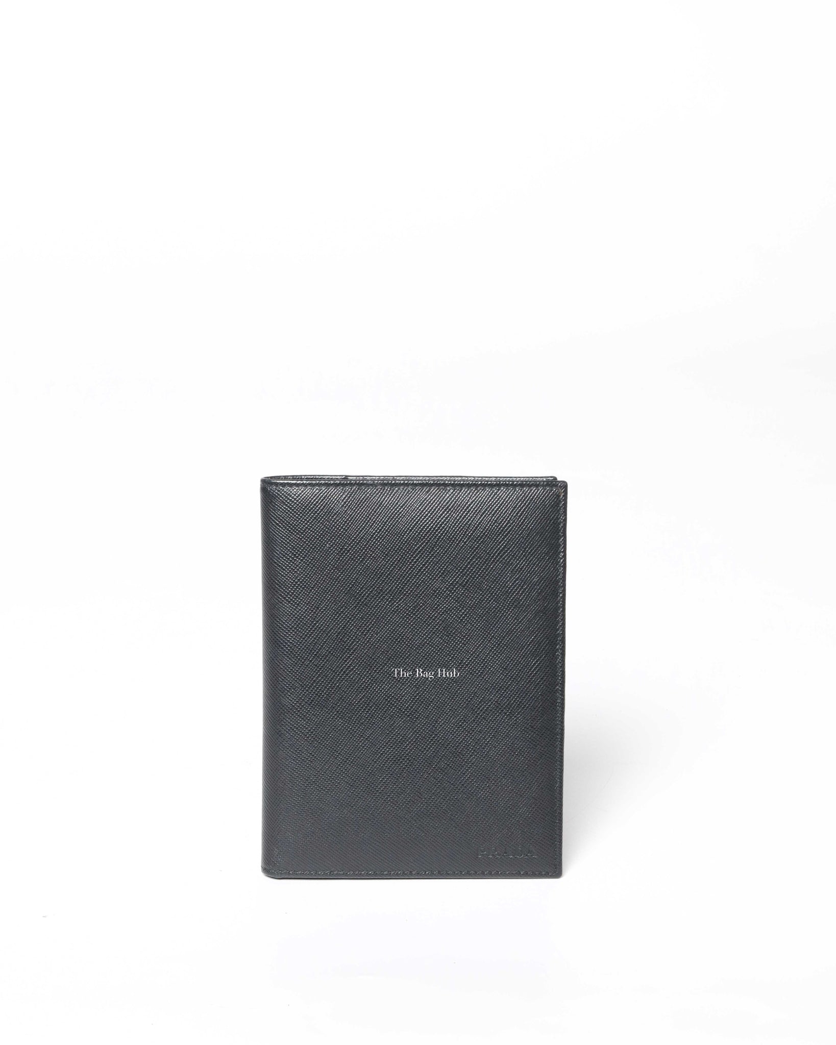 Prada Black Saffiano Passport Holder
