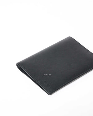 Prada Black Saffiano Passport Holder