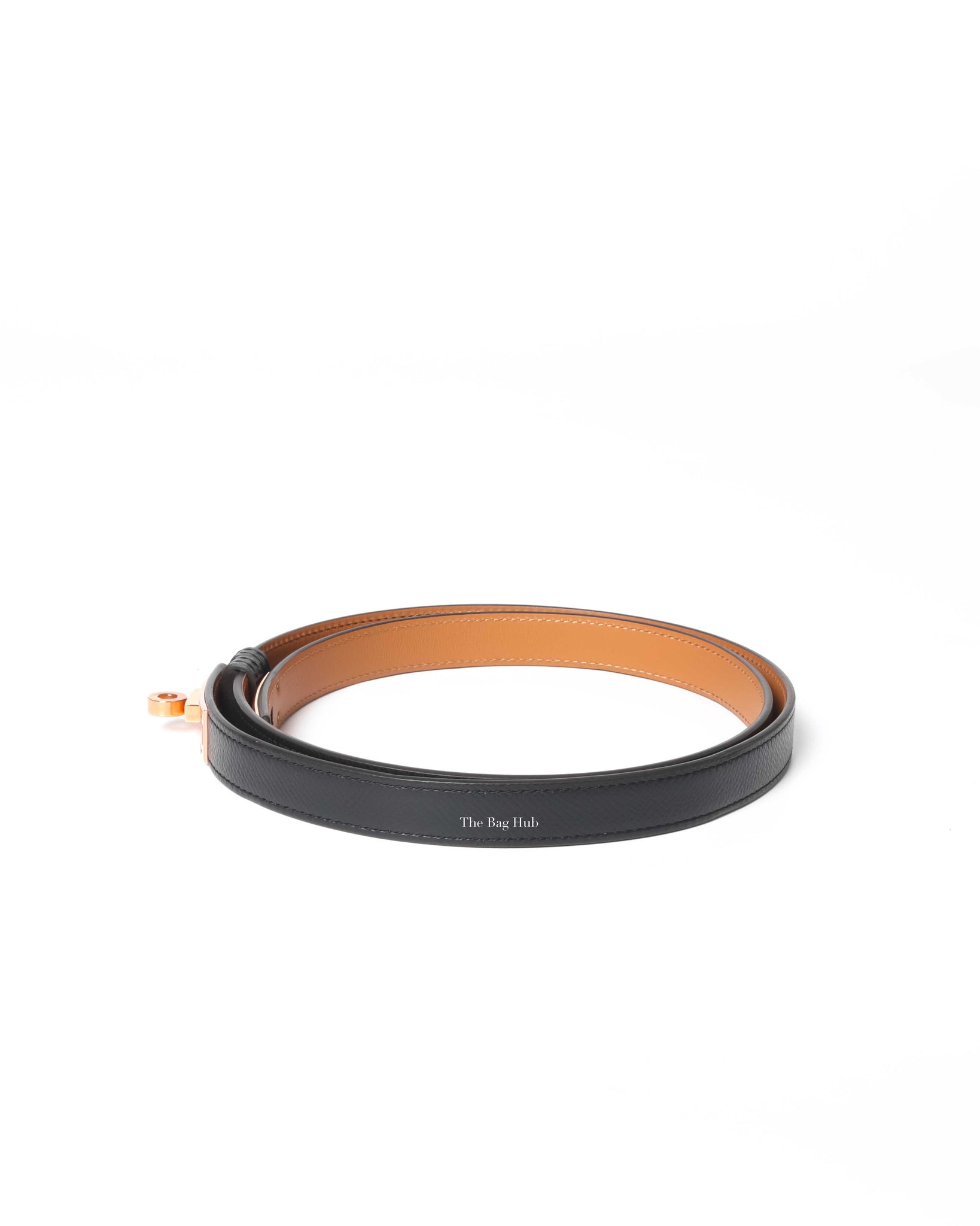 Hermes Noir Veau Epsom Kelly 18 Belt RGHW