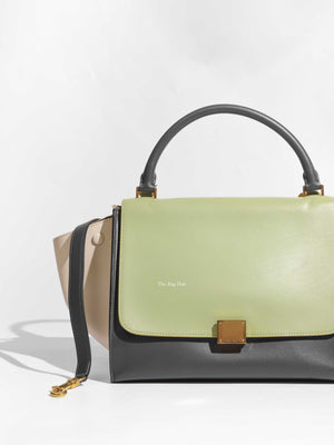 Celine Tri Color Leather Medium Trapeze Bag-1