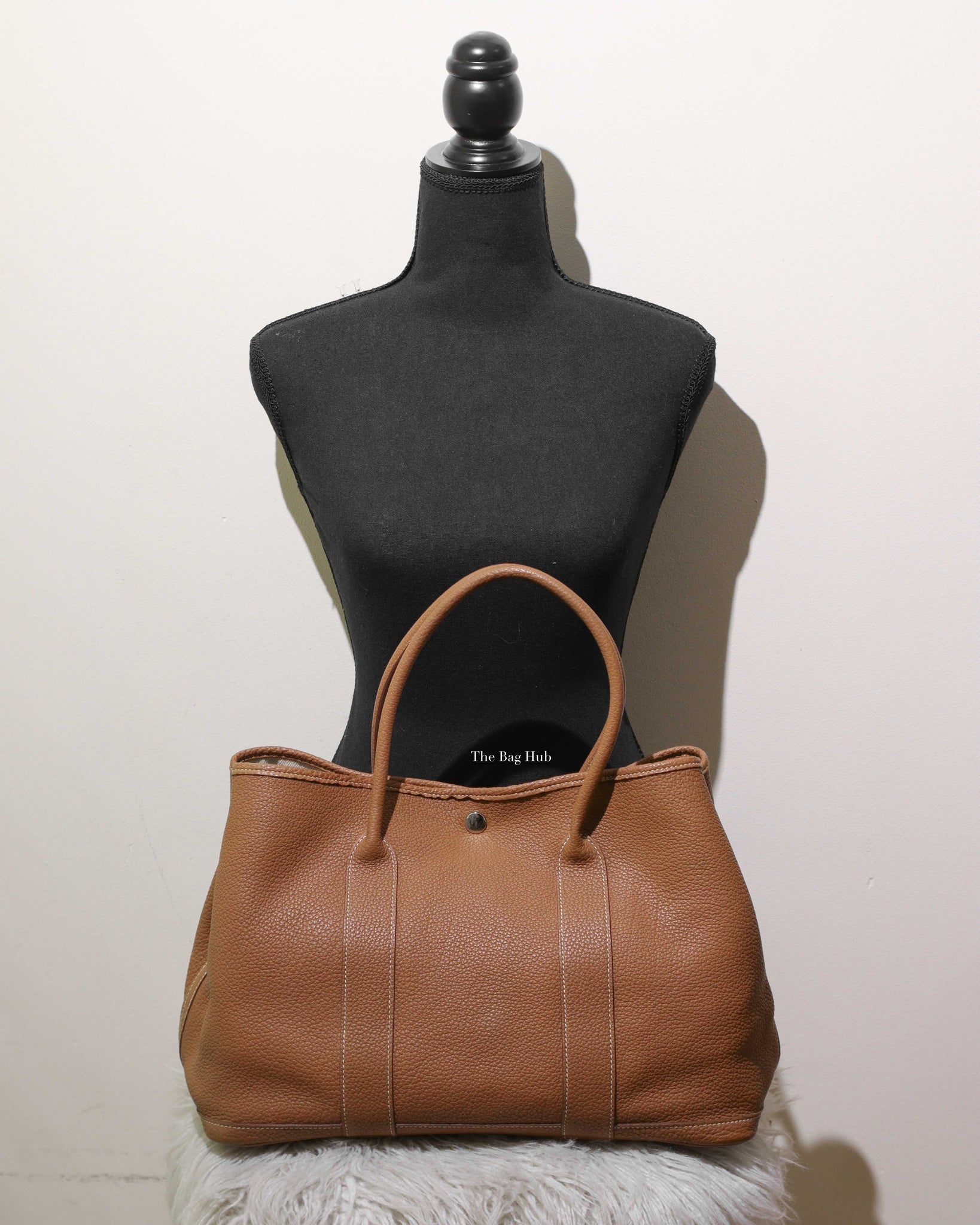 Hermes Fauve Leather Garden Party 36