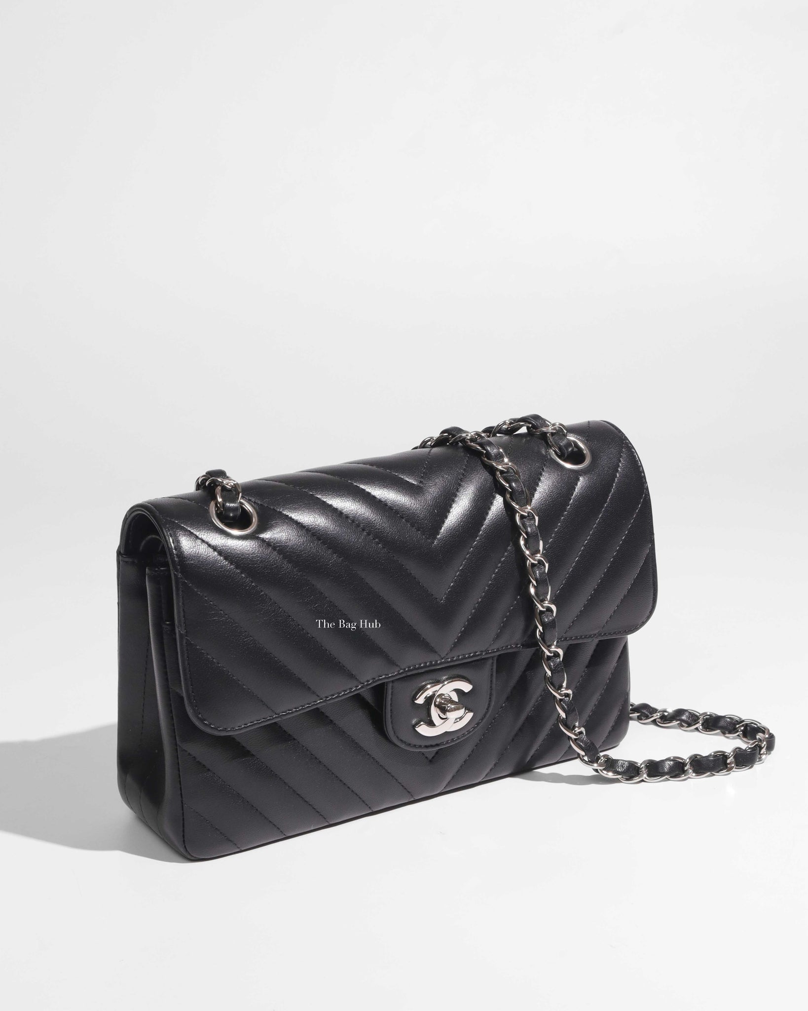 Chanel black leather flap bag Clearance