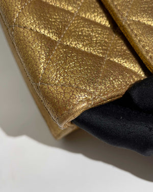 Chanel Gold Metallic Leather Rita Small Flap Bag