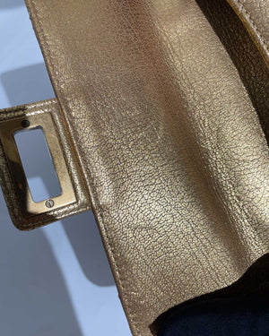 Chanel Gold Metallic Leather Rita Small Flap Bag