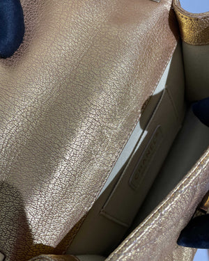 Chanel Gold Metallic Leather Rita Small Flap Bag