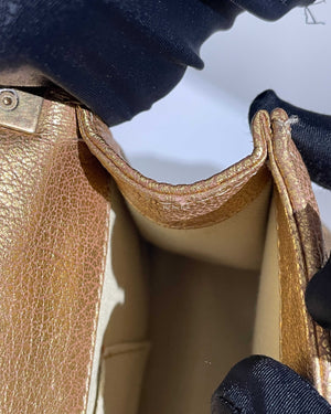 Chanel Gold Metallic Leather Rita Small Flap Bag