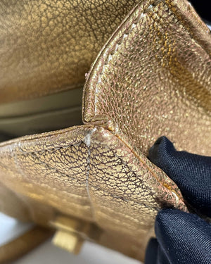 Chanel Gold Metallic Leather Rita Small Flap Bag