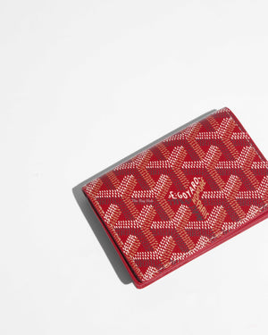 Goyard Malesherbes Card Wallet, Red