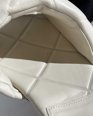Bottega Veneta Beige Quilted Leather Lido Flat Slides Size 41