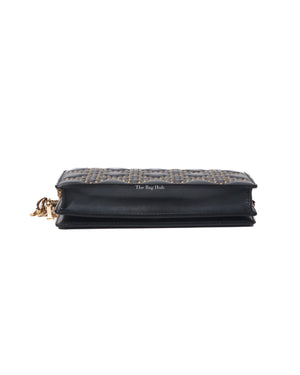 Dior Dark Grey Leather Studded Lady Dior WOC - 6
