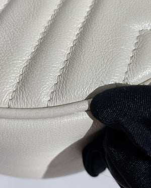 Gucci White GG Marmont Mini Round Shoulder Bag-12