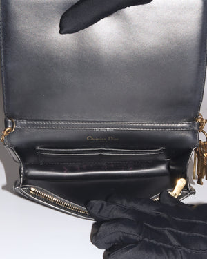 Dior Dark Grey Leather Studded Lady Dior WOC - 11
