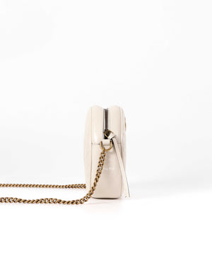 Gucci White GG Marmont Mini Round Shoulder Bag-5
