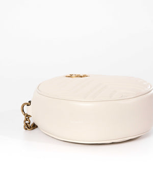 Gucci White GG Marmont Mini Round Shoulder Bag-8