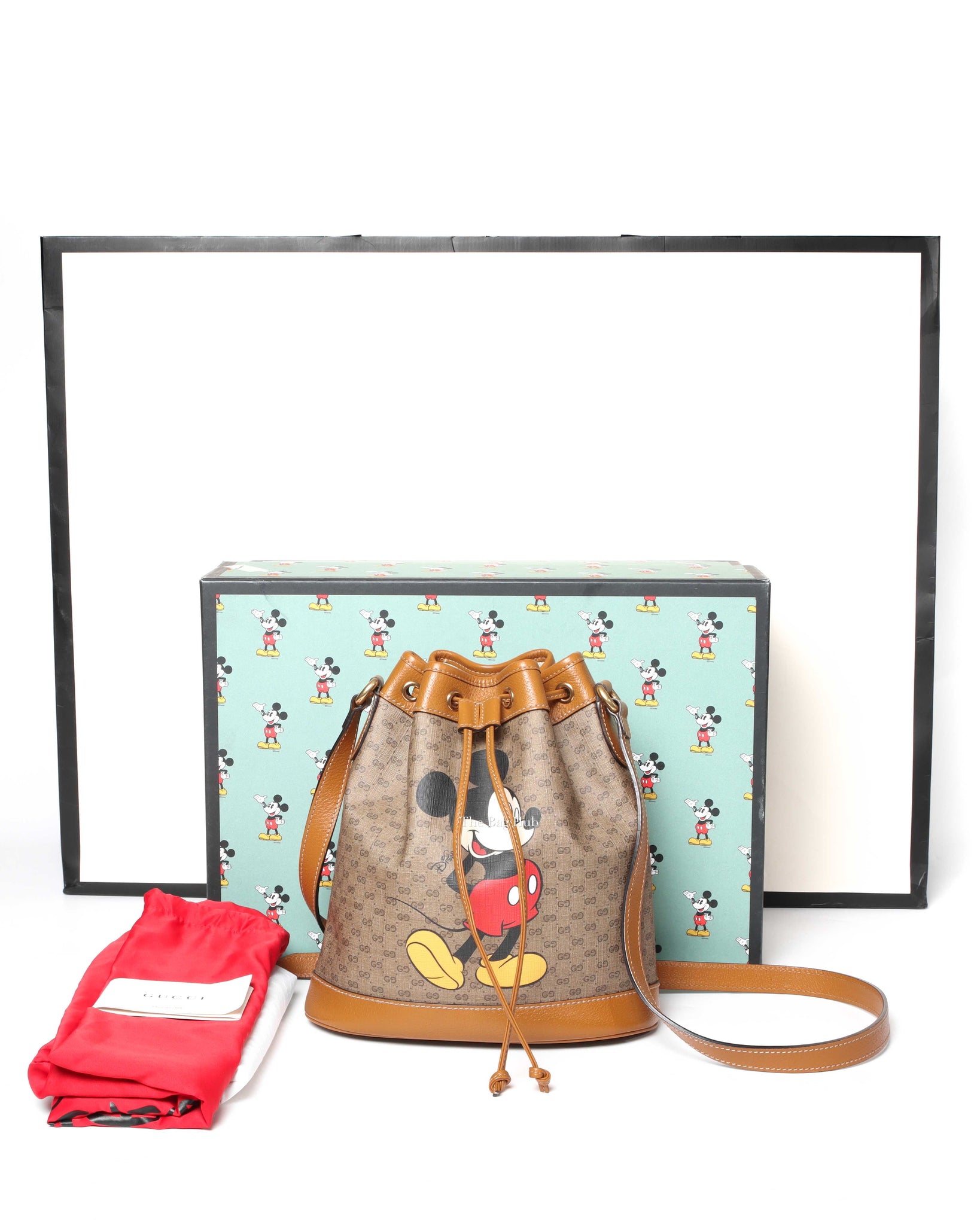 Gucci x Disney Micro GG Canvas Mickey Mouse Bucket Bag (SHF-23267) – LuxeDH
