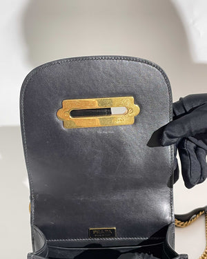 Prada Nero City Calf Saffiano Pionniere Cahier Bag 1BH056f