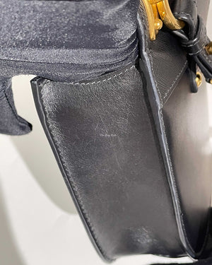 Prada Nero City Calf Saffiano Pionniere Cahier Bag 1BH056f