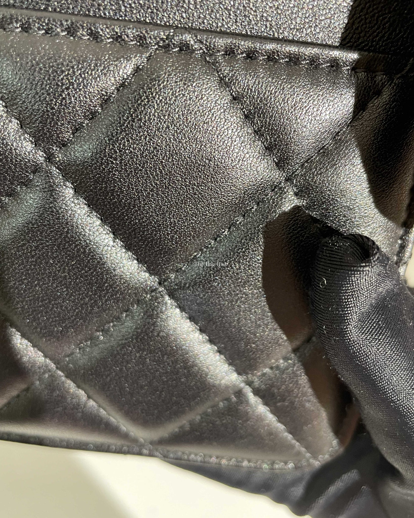 Chanel Black Lambskin Resin Quilted CC Heart WOC GHW