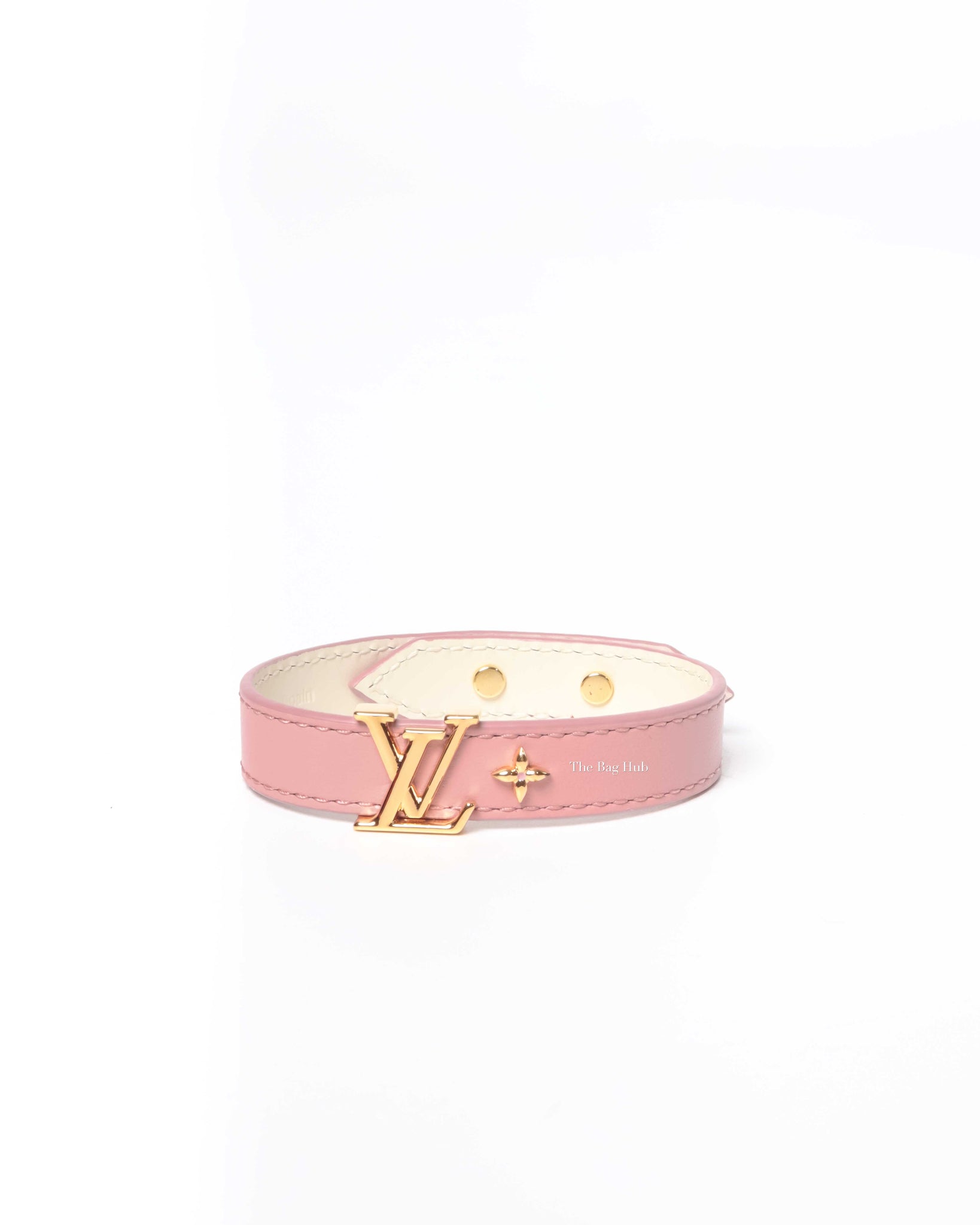 Louis Vuitton LV Iconic Bracelet Light Pink Calf. Size 17