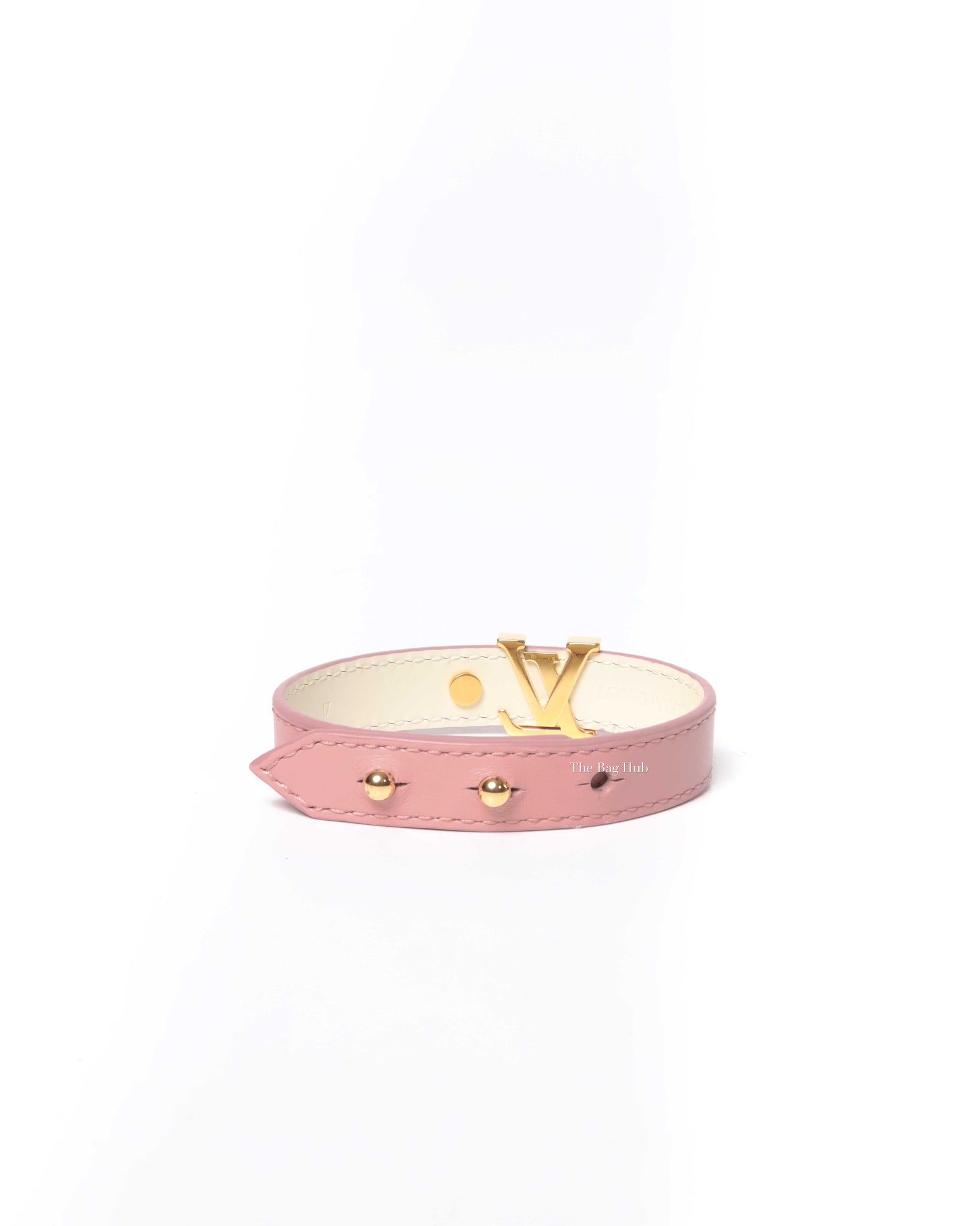 Louis Vuitton LV Iconic Bracelet Light Pink Calf. Size 19
