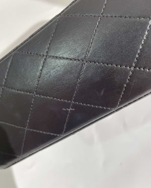 Chanel Black Lambskin Vintage Classic Medium Double Flap Bag GHW