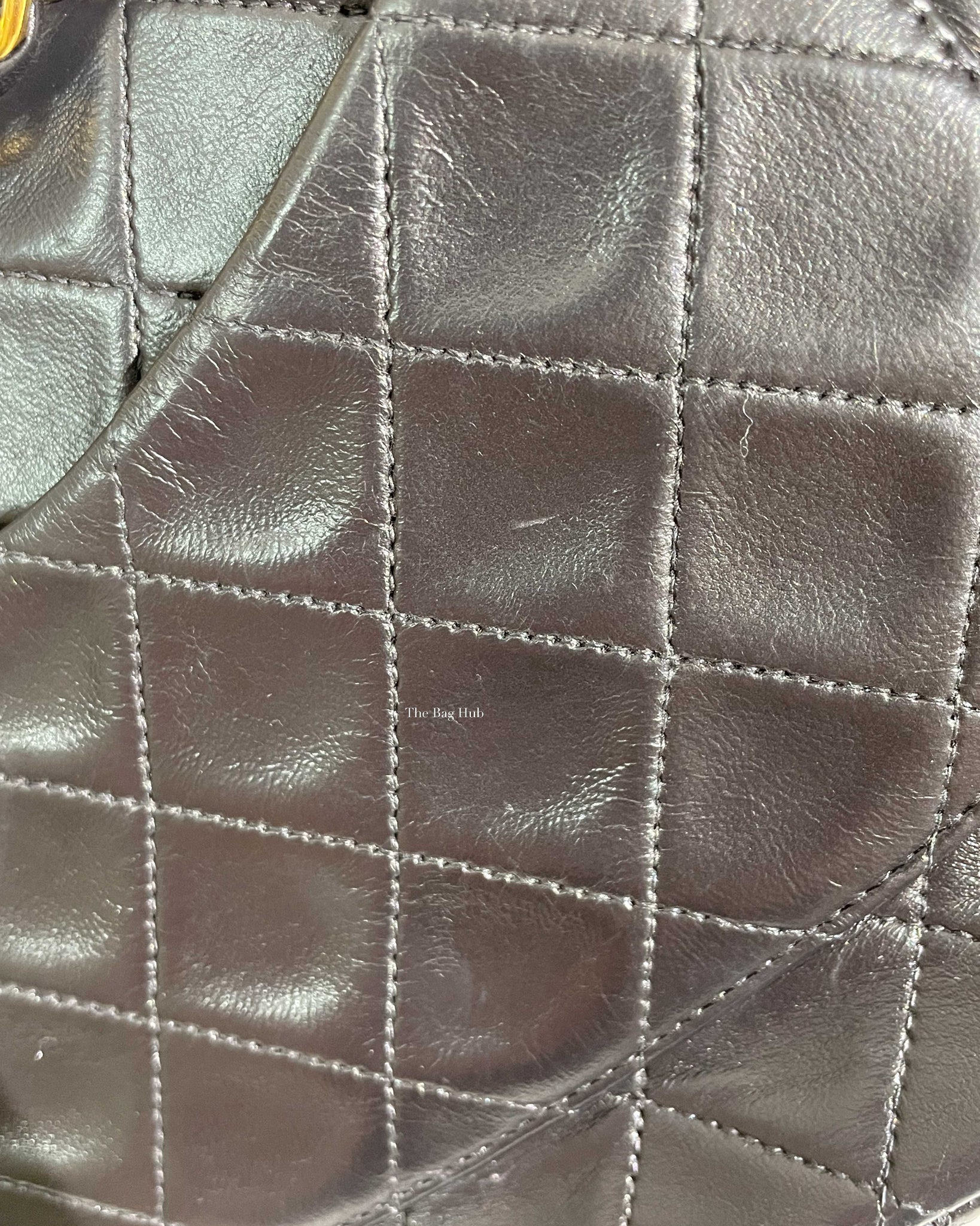 Chanel Black Lambskin Vintage Classic Medium Double Flap Bag GHW