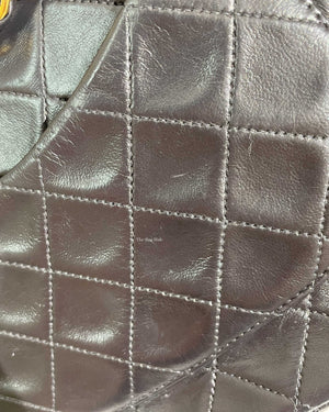 Chanel Black Lambskin Vintage Classic Medium Double Flap Bag GHW