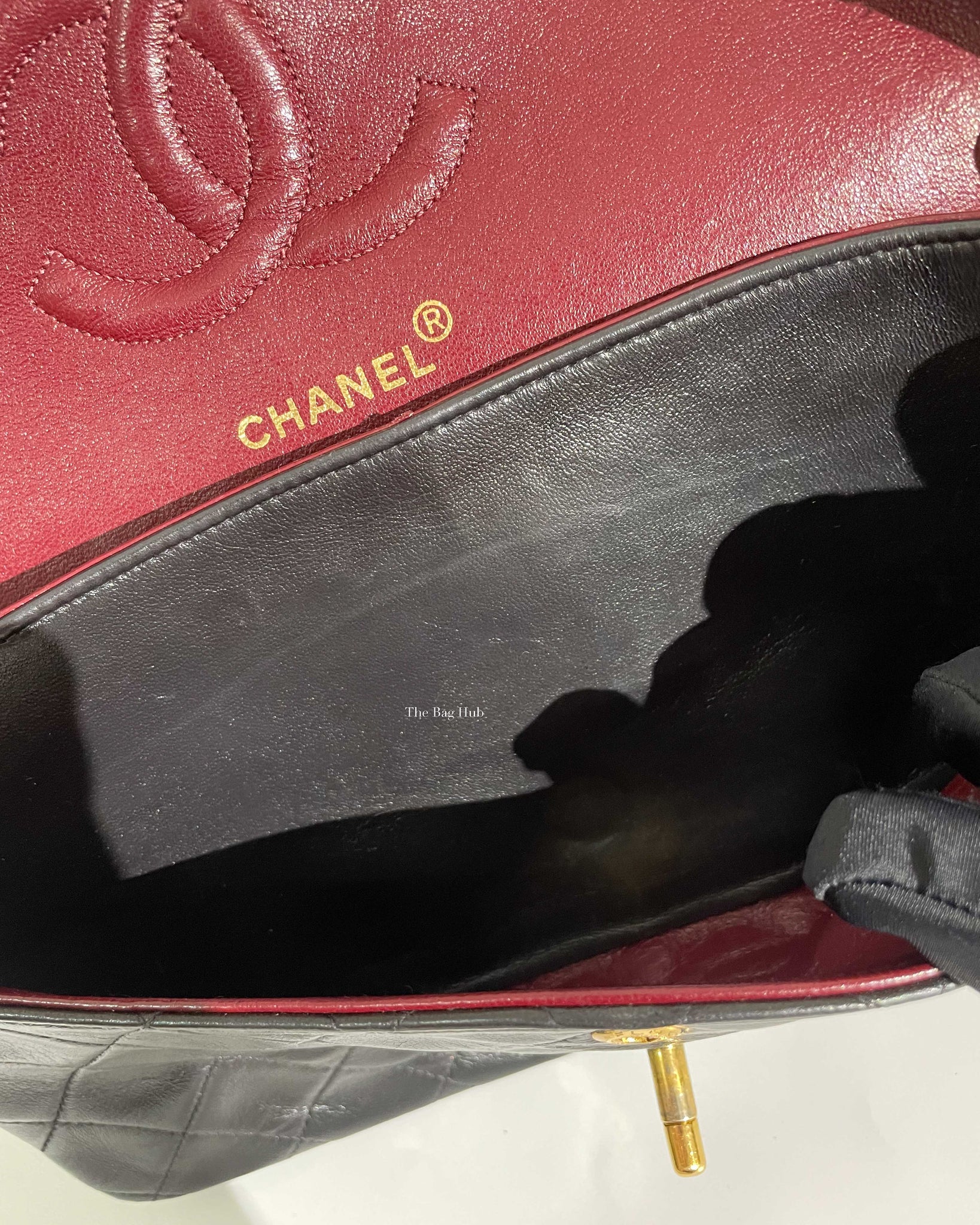 Chanel Black Lambskin Vintage Classic Medium Double Flap Bag GHW